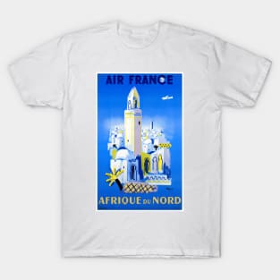 Vintage Travel Poster Air France Afrique du Nord T-Shirt